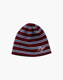 STRIPE BEANIE (BURGUNDY)