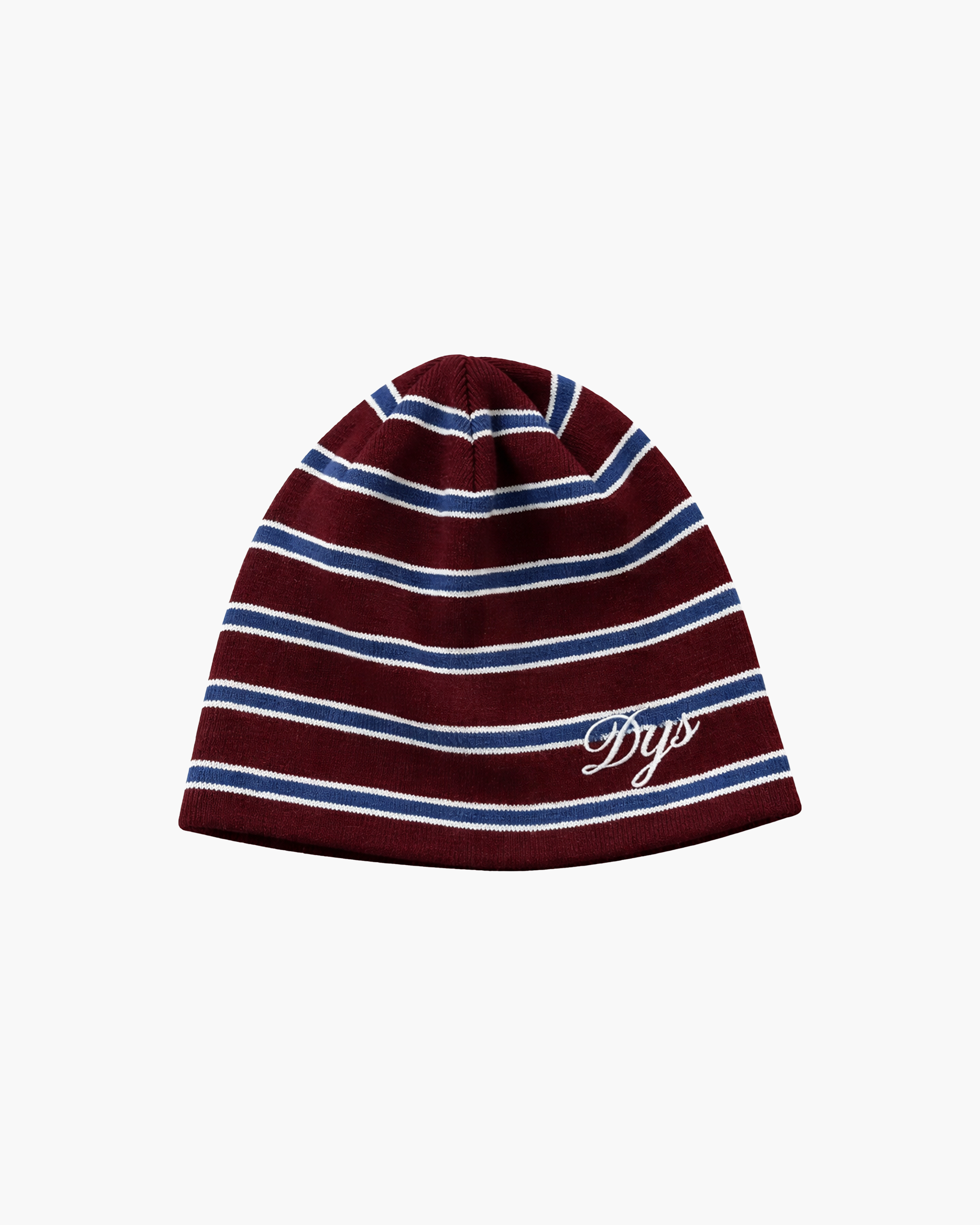 STRIPE BEANIE (BURGUNDY)