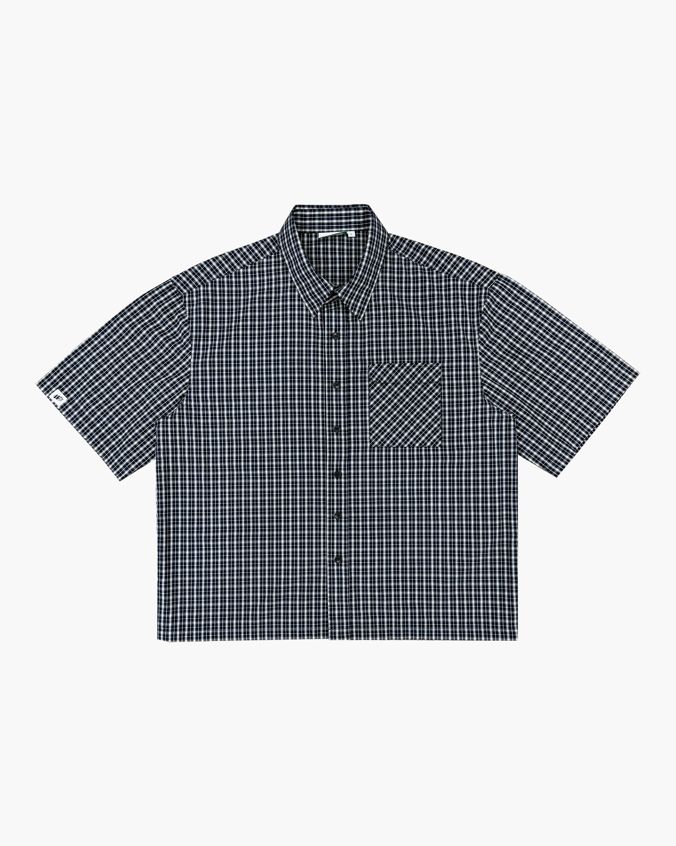 NAVY PLAID SHIRT