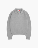 Ribbed Polo Knit (Grey)
