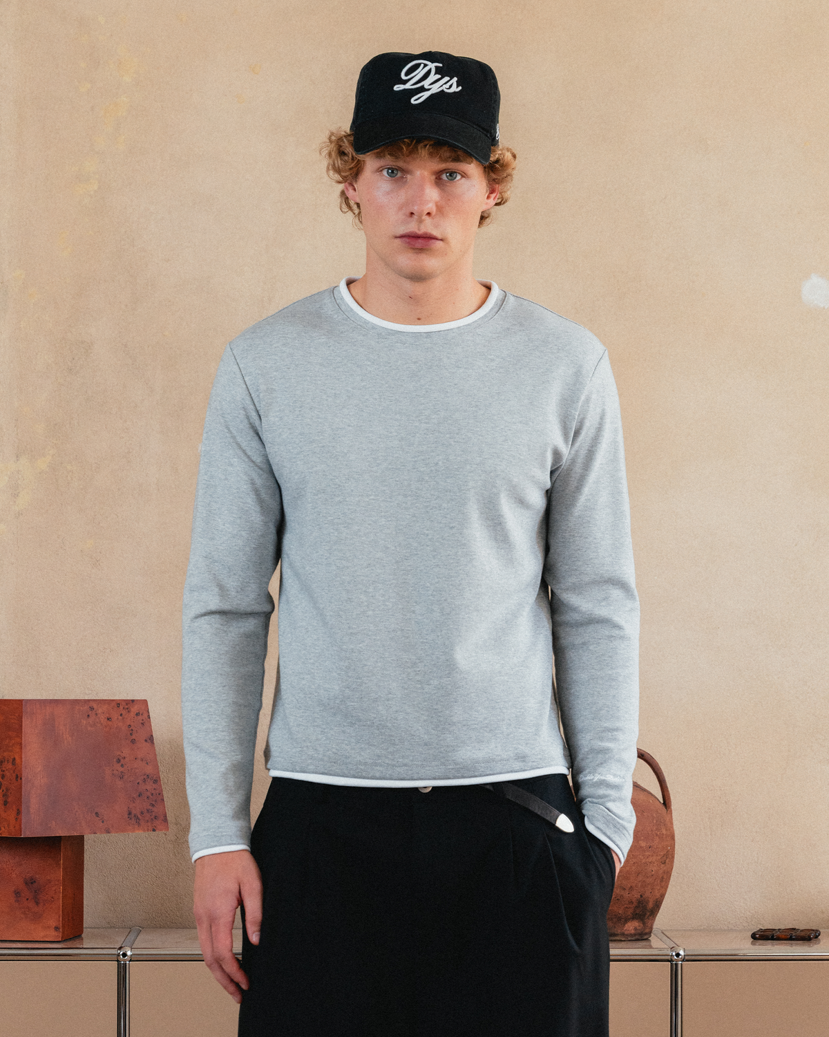 Double Hem Longsleeve (Grey Marl)