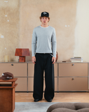 Double Hem Longsleeve (Grey Marl)