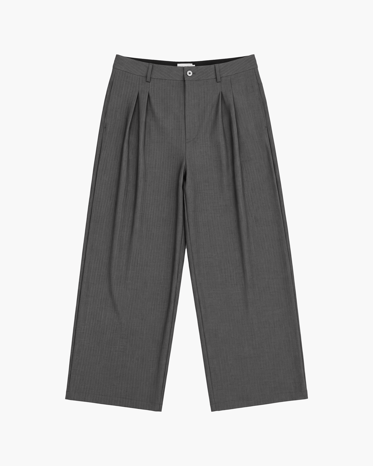 Pinstripe Pleated Trouser (Grey)