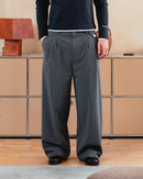 Pinstripe Pleated Trouser (Grey)