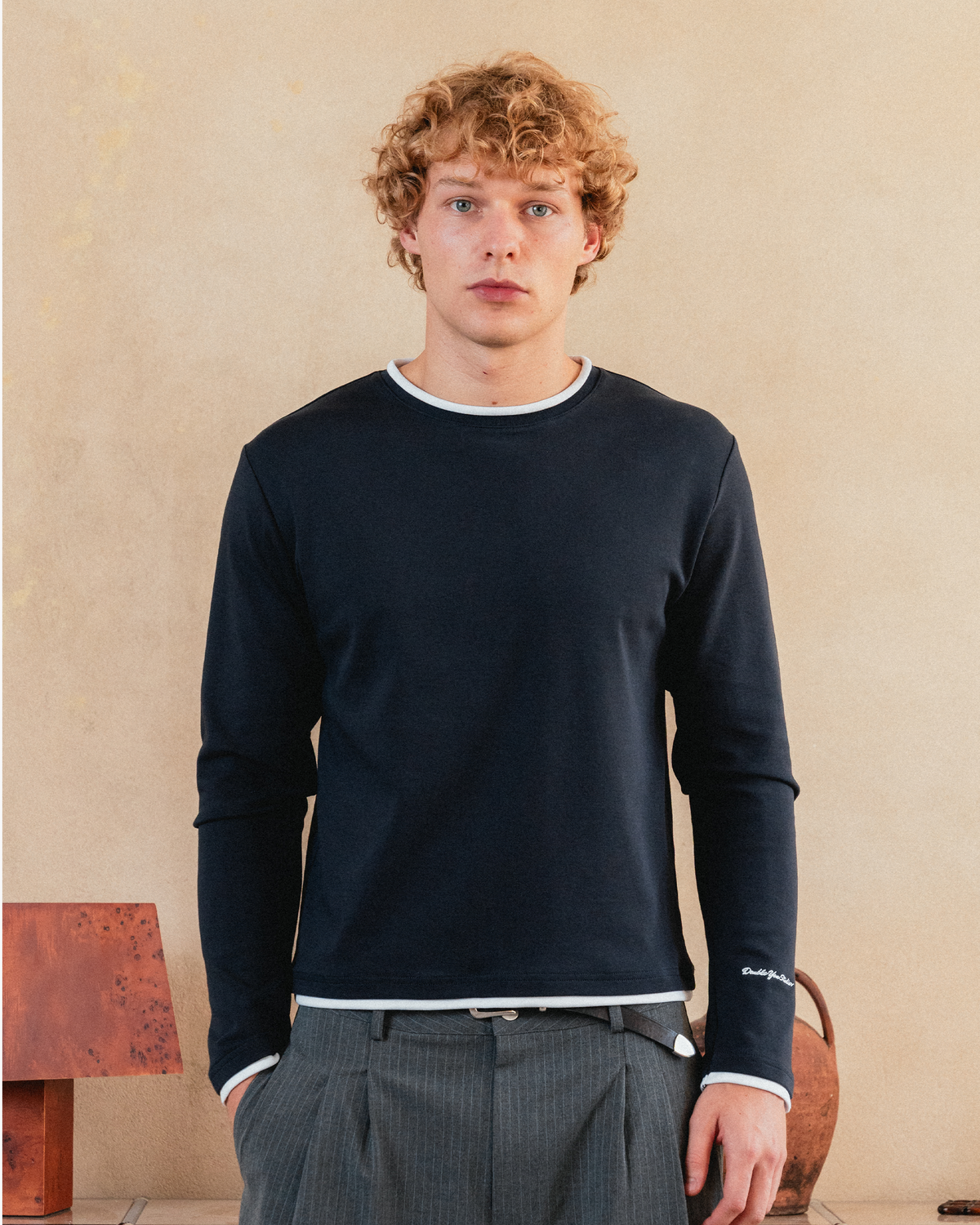 Double Hem Longsleeve (Navy)
