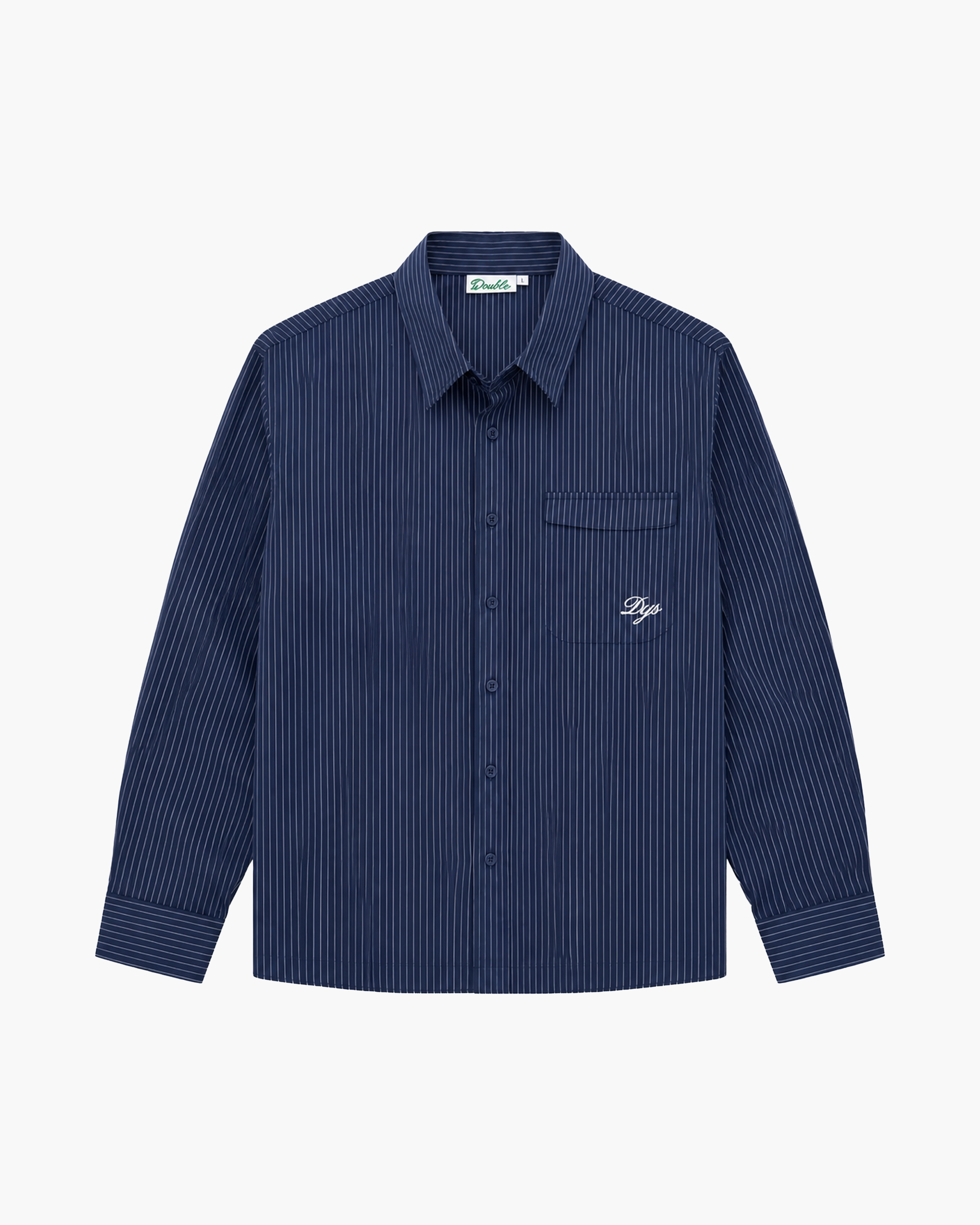 Pinstripe Shirt (Navy)