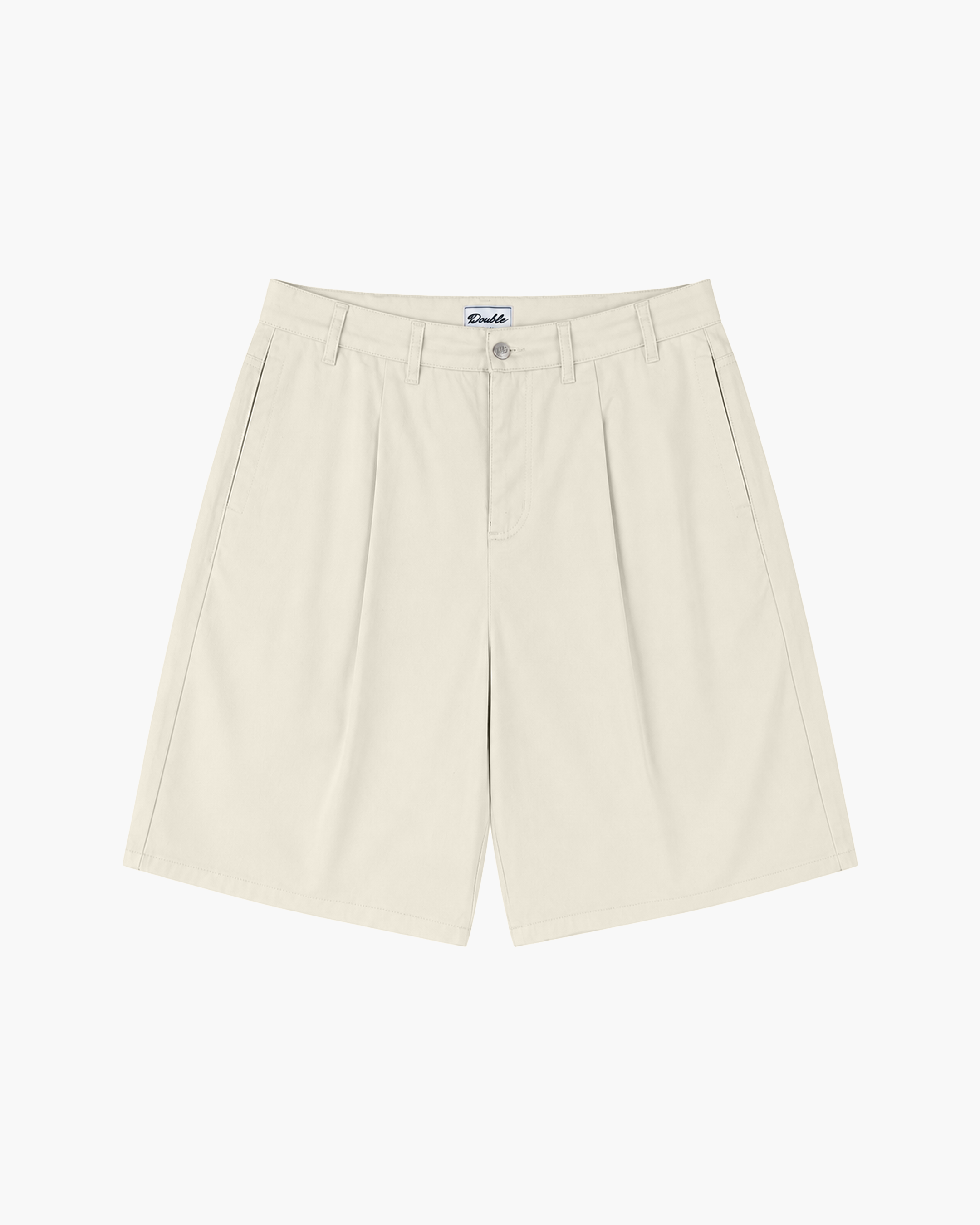 Pleated Shorts (Cream)