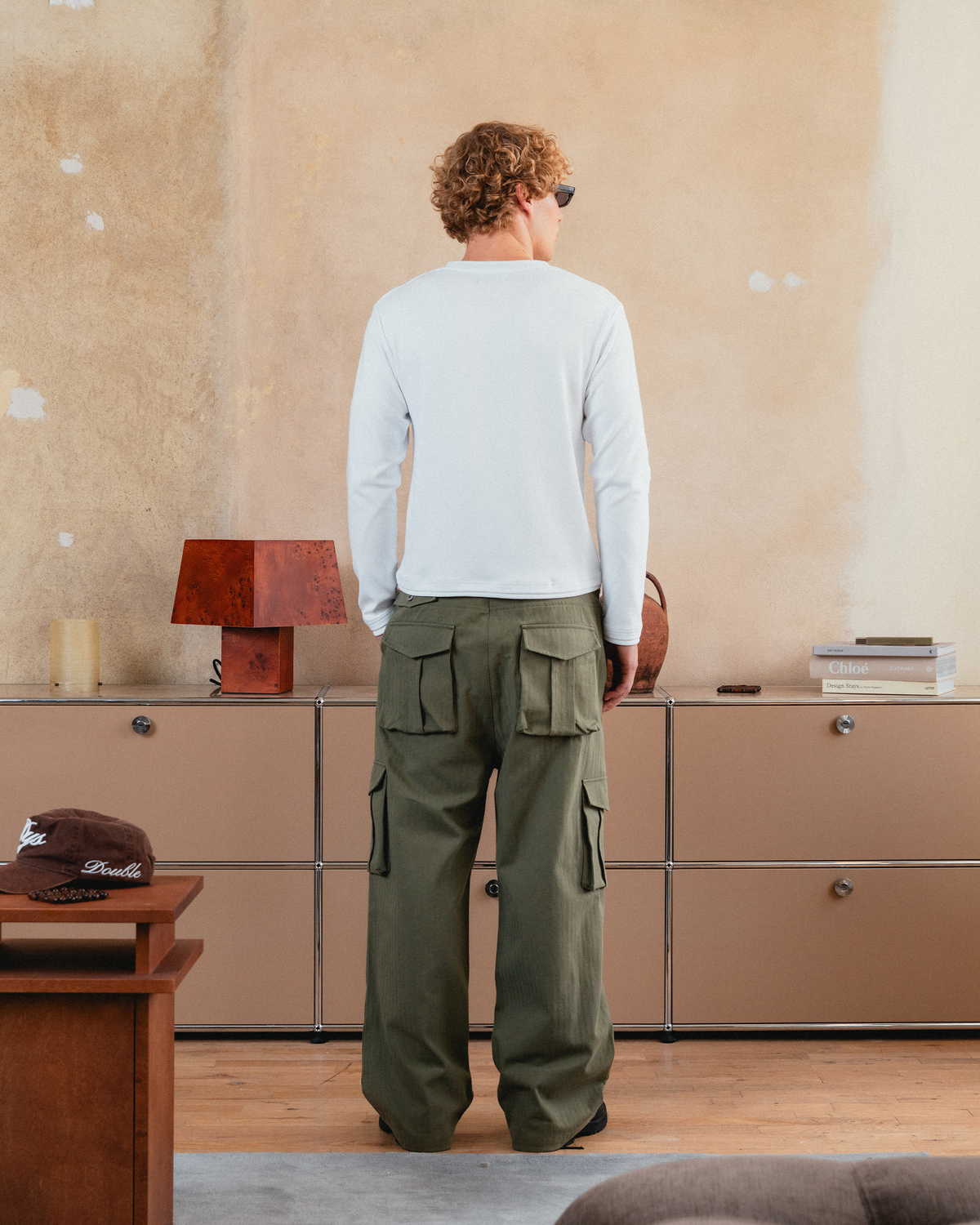 Herringbone Cargo Pant